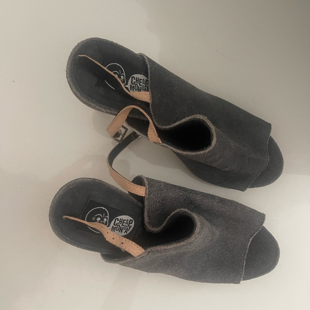Cheap Monday Grey Leather heals